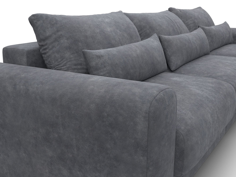 Диван прямой Лига-056 НПБ Лонг (brut 16 темно-серый)