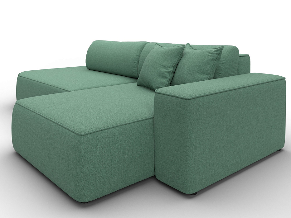 Диван угловой Лига-065 БП угол правый (амур 11 зеленый)