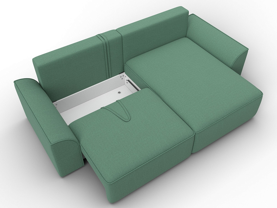 Диван угловой Лига-048 НПБ (амур 11 зеленый)