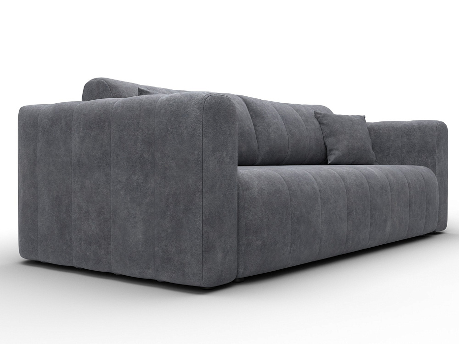 Диван прямой Лига-062 НПБ (велюр brut 16 темно-серый)