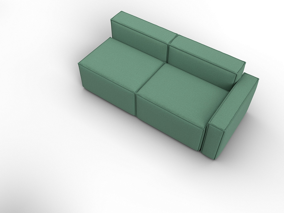 Диван угловой модульный Лига-063 угол правый (амур 11 зеленый)