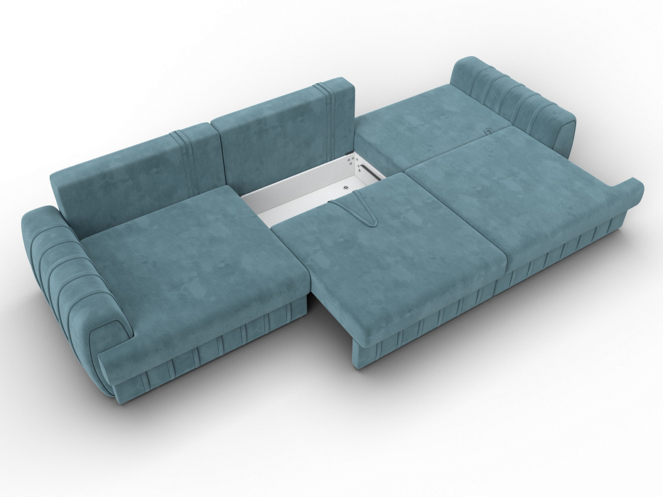 Диван прямой Лига-057 НПБ Лонг (seven 113 бирюзовый)