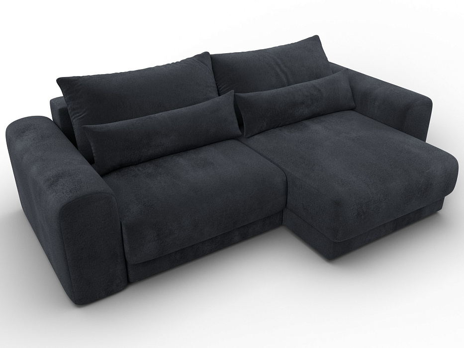 Диван угловой Лига-056 НПБ угол универсальный (tower 11 темно-серый)