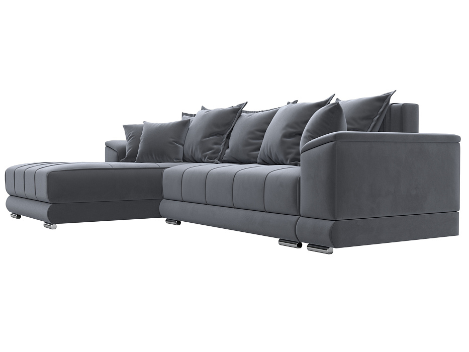 Диван угловой НордСтар левый угол (seven 17 серый)