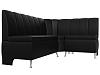 Кухонный угловой диван Кантри правый угол (черный цвет)