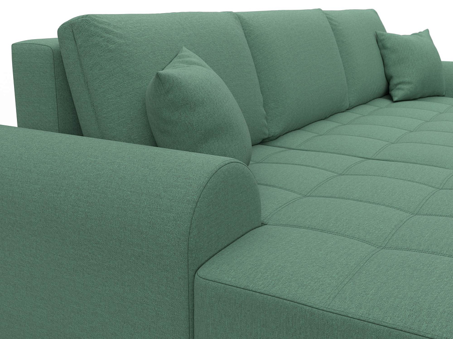 Диван угловой Лига-080 угол левый (амур 11 зеленый)