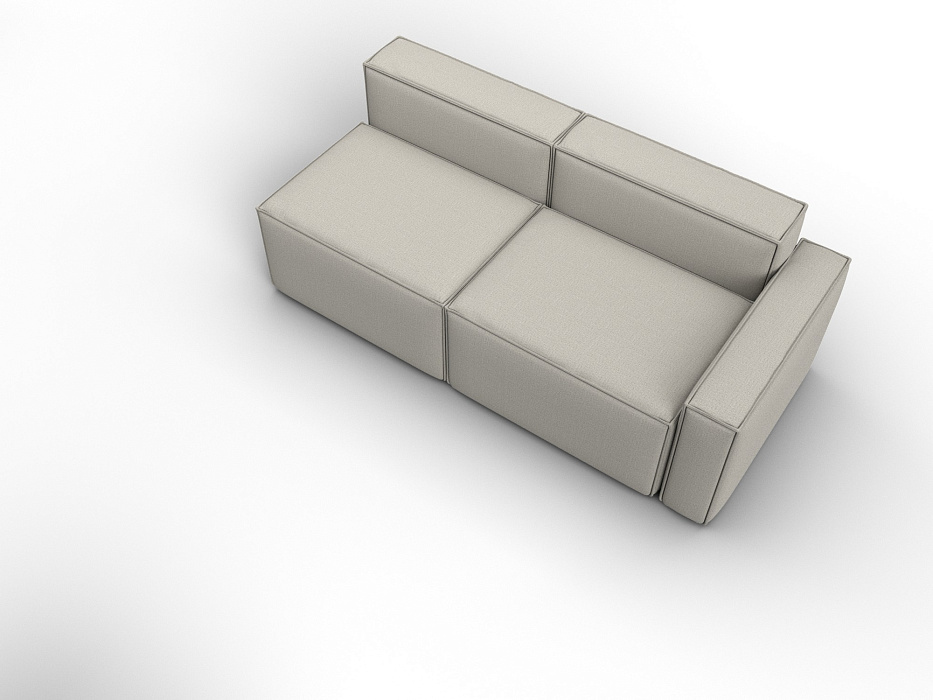 Диван угловой модульный Лига-063 угол правый (амур 02 бежевый)