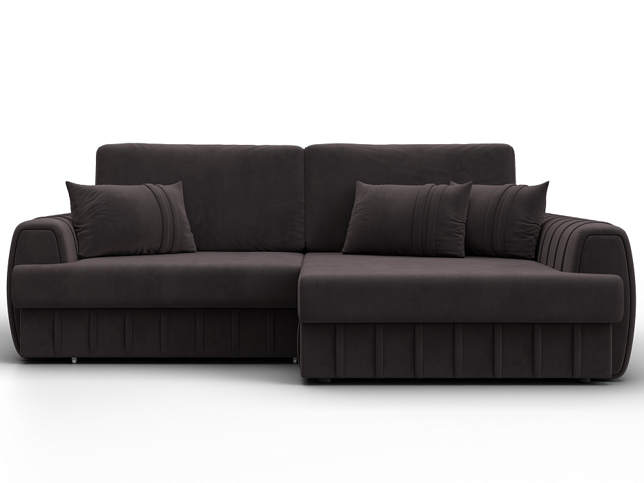 Диван угловой Лига-057 НПБ угол правый (seven 727 коричневый)