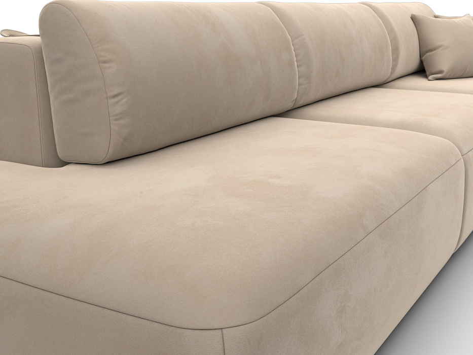 Диван прямой Лига-036 НПБ Модерн Лонг подлокотник справа (бежевый)