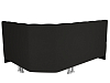 Кухонный угловой диван Кантри правый угол (черный)