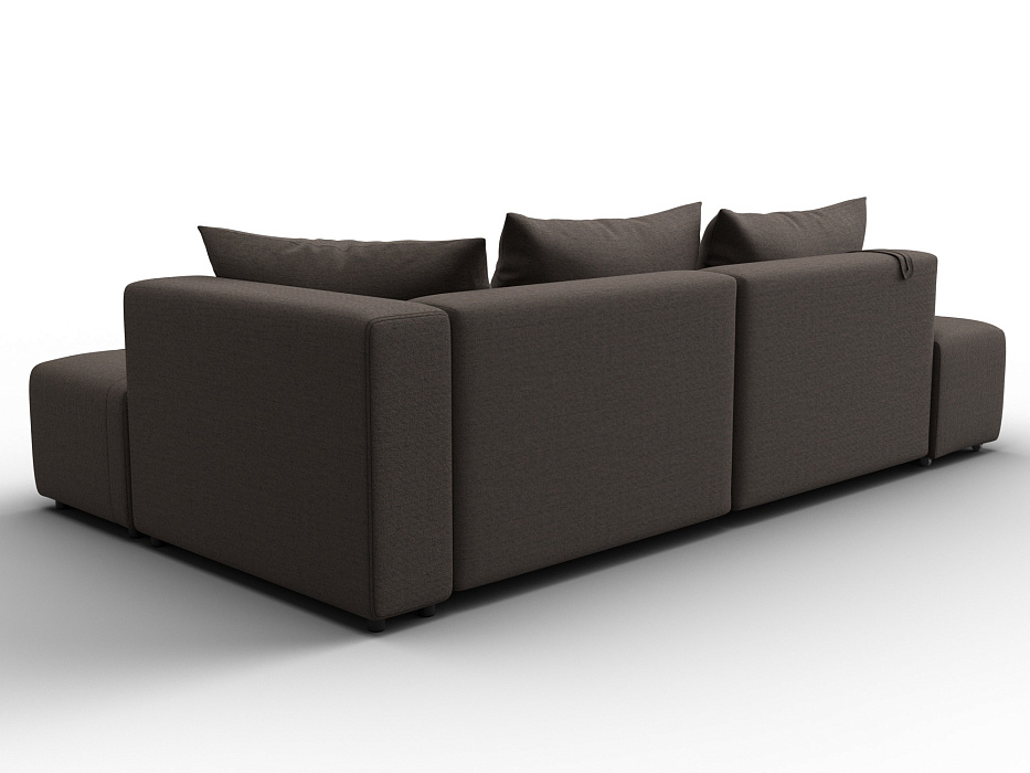 Диван угловой Лига-103 НПБ угол правый (амур 05 коричневый)