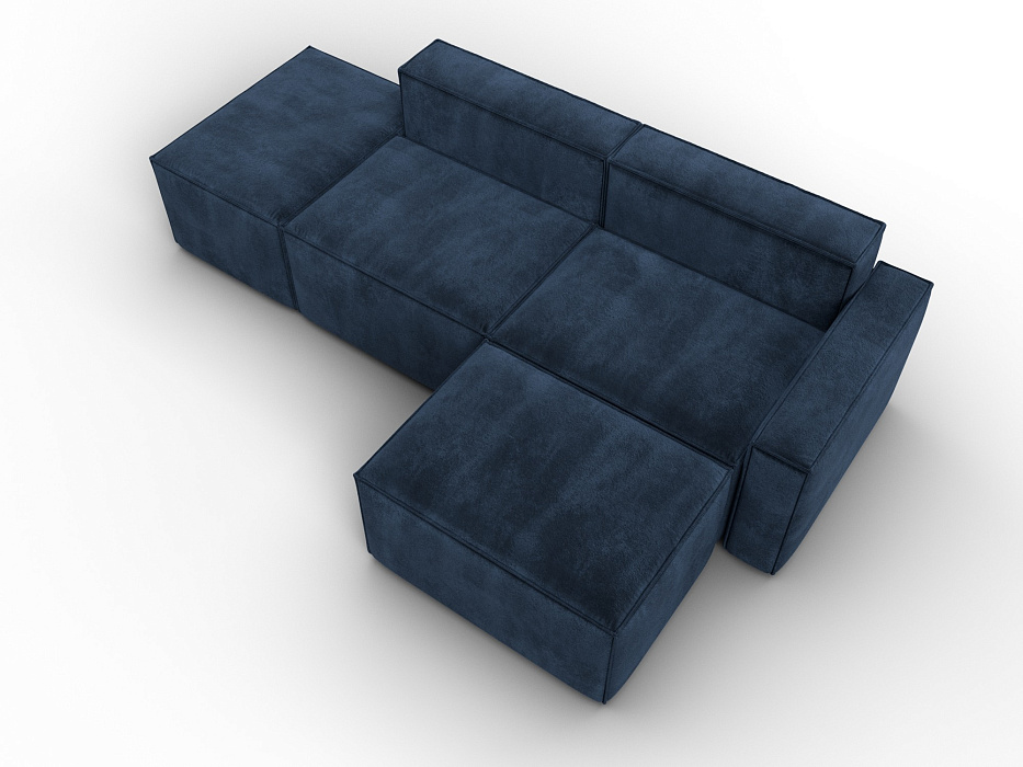 Диван угловой модульный Лига-063 угол правый (tower 13 синий)