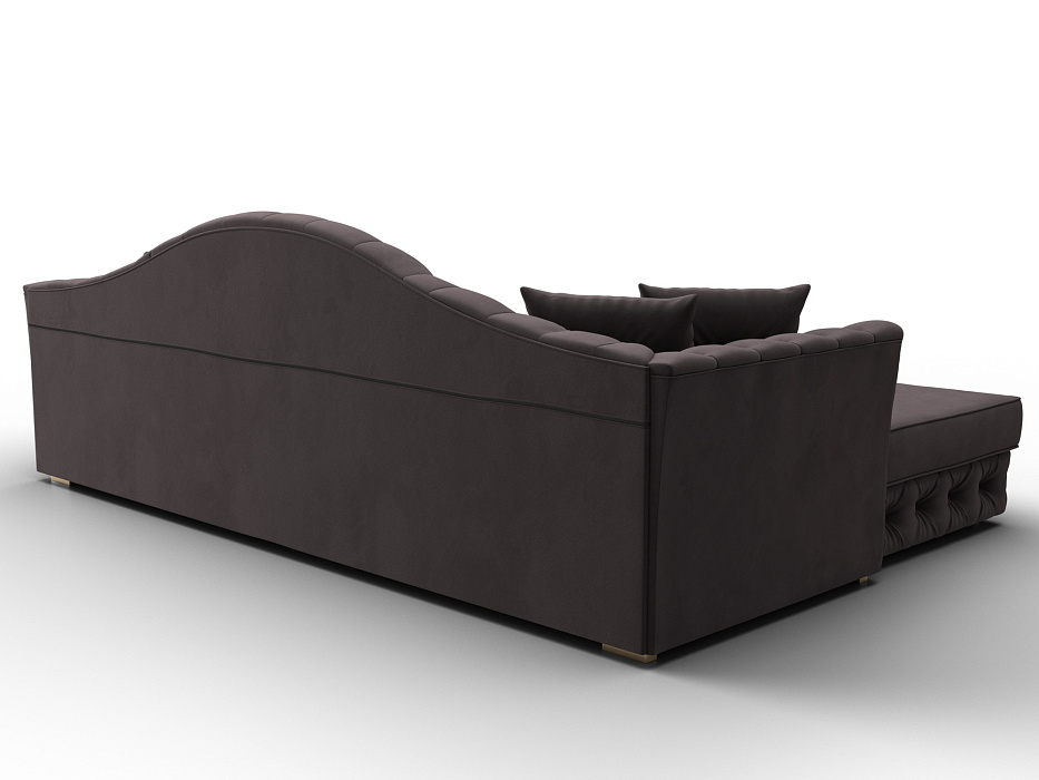 Диван угловой Артис левый угол (seven 727 коричневый)