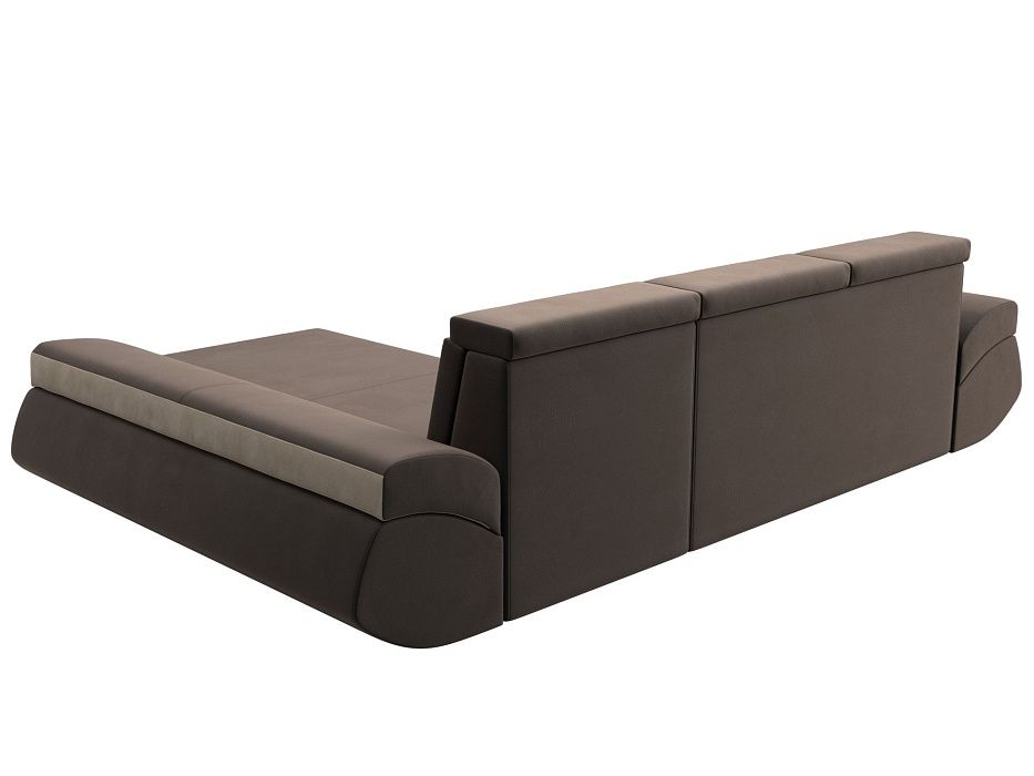 Диван угловой Лига-032 правый угол (seven 727 коричневый;seven 729 бежевый)