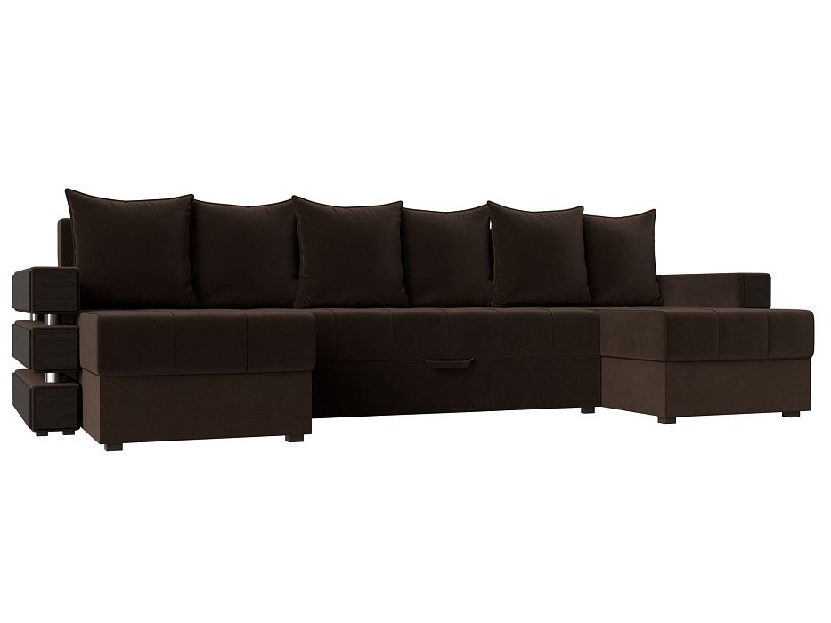 П-образный диван Венеция (коричневый)