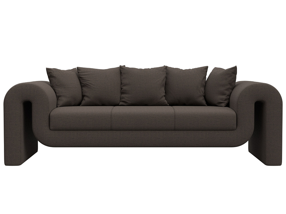 Диван прямой Волна (амур 05 коричневый)