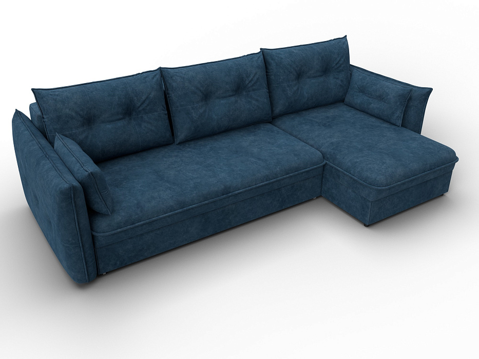 Диван угловой Лига-100 НПБ угол универсальный (brut 11 синий)