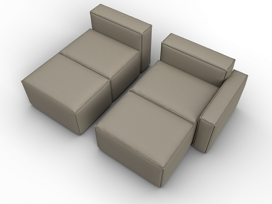 Диван угловой модульный Лига-063 угол правый (grifon 04 бежевый)