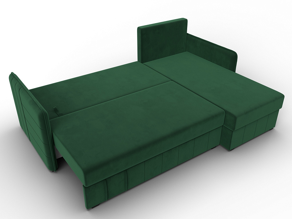 Диван угловой Слим угол универсальный (seven 626 зеленый)