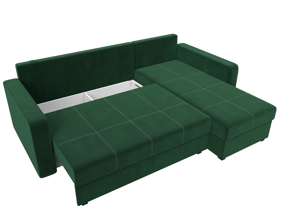 Диван угловой Ливерпуль Лайт правый угол (seven 626 зеленый)