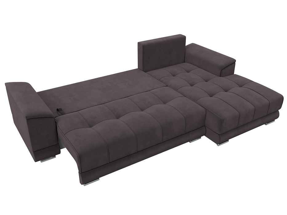 Диван угловой НордСтар правый угол (seven 727 коричневый)