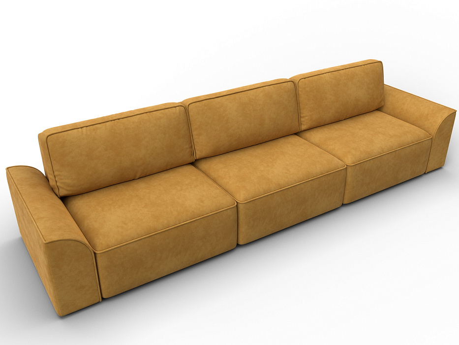 Диван прямой Лига-048 НПБ Лонг (brut 10 желтый)