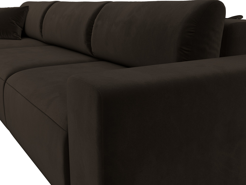 Диван угловой Лига-036 НПБ Классик Лонг левый угол (коричневый)