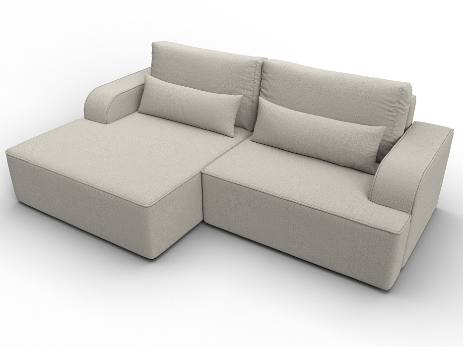 Диван угловой Лига-120 угол левый (амур 02 бежевый)