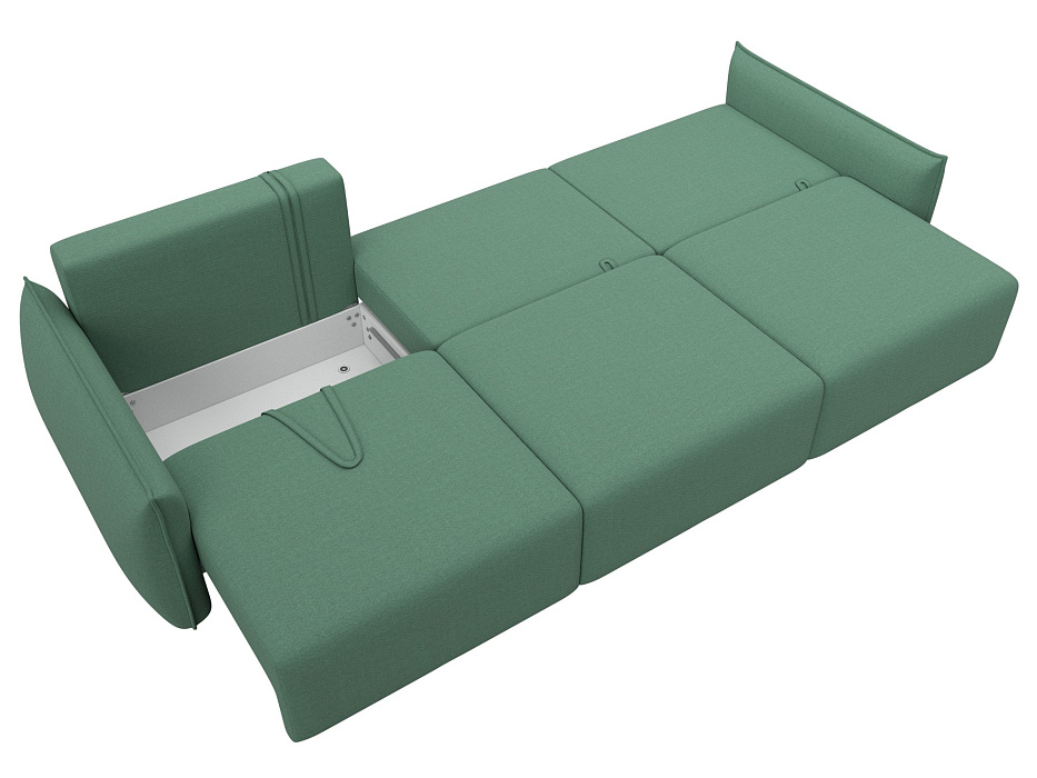 Диван прямой Лига-051 НПБ Лонг (амур 11 зеленый)