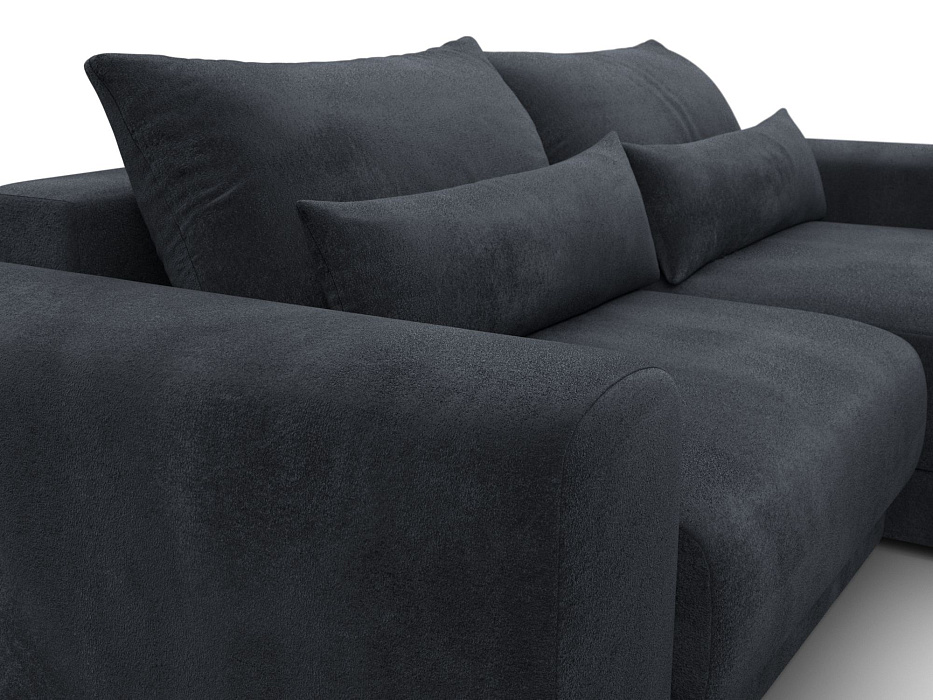 Диван угловой Лига-056 НПБ угол универсальный (tower 11 темно-серый)