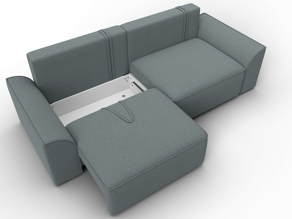 Диван прямой Лига-048 НПБ (амур 07 серый)