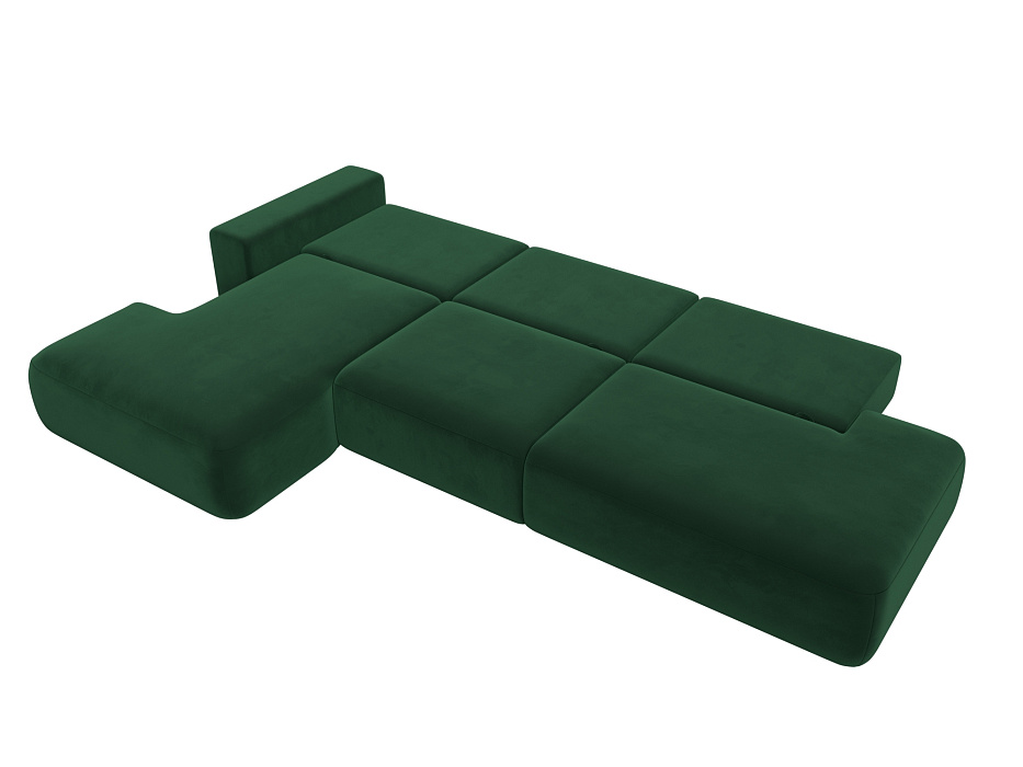 Диван угловой Лига-036 НПБ Модерн Лонг левый угол (seven 626 зеленый)