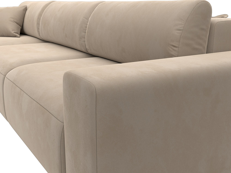 Диван угловой Лига-036 НПБ Классик Лонг левый угол (seven 729 бежевый)