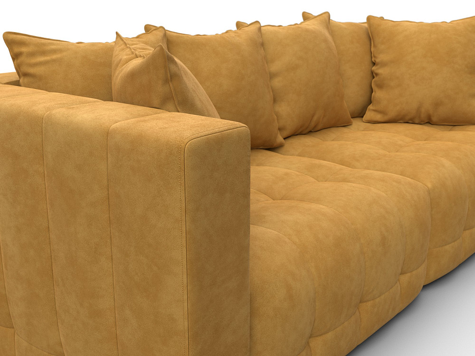 Диван прямой Лига-052 НПБ (brut 10 желтый)