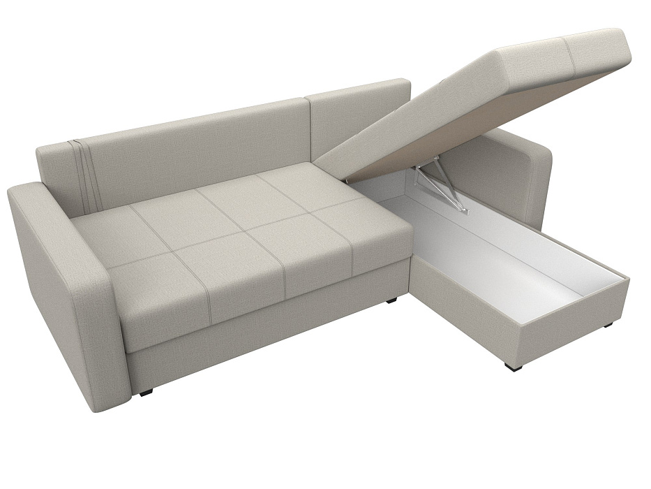 Диван угловой Ливерпуль Лайт правый угол (амур 02 бежевый)