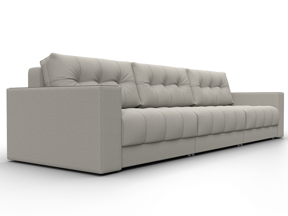 Диван прямой с декором Лига-049 НПБ Лонг (амур 02 бежевый)