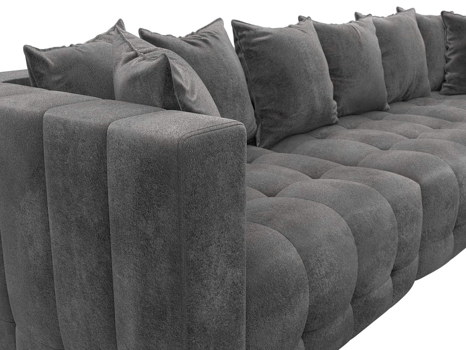 Диван прямой Лига-052 НПБ Лонг (tower 10 серый)