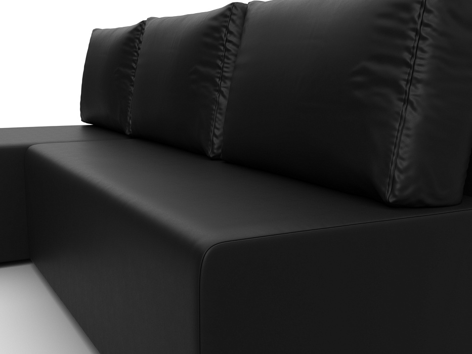 Диван угловой Поло левый угол (черный)