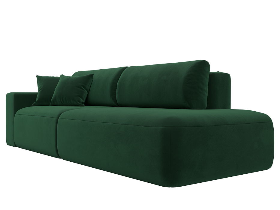 Диван прямой Лига-036 НПБ Модерн подлокотник слева (seven 626 зеленый)