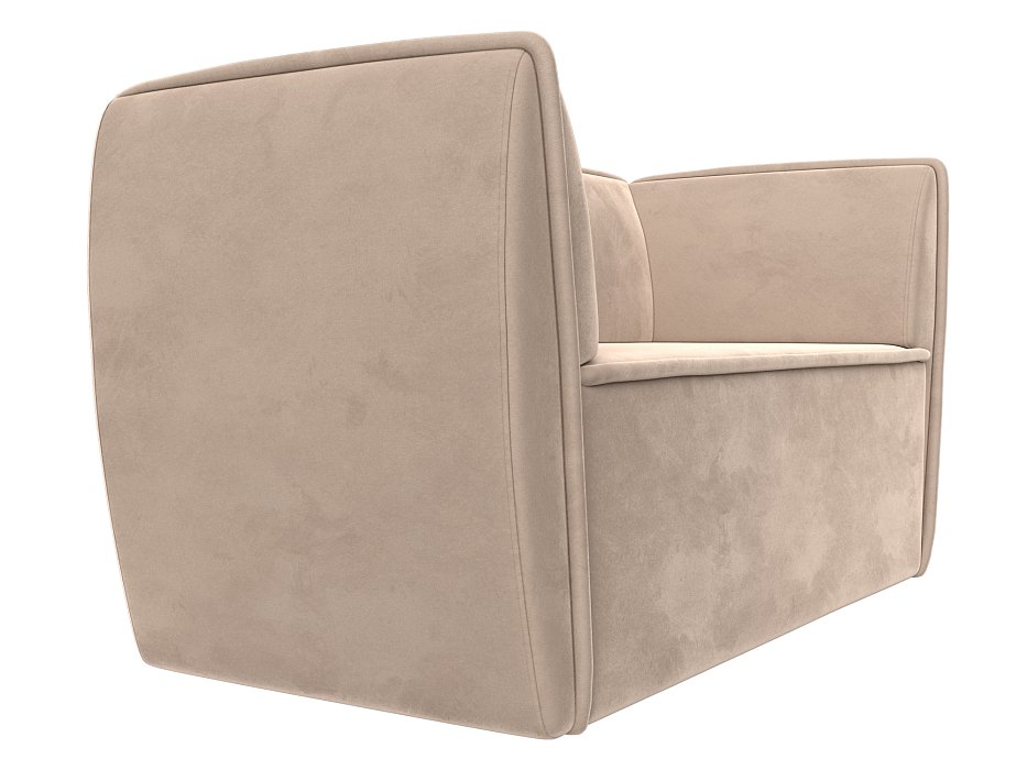 Диван кухонный прямой Бергамо 2-х местный (seven 729 бежевый)