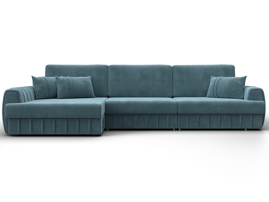 Диван угловой Лига-057 НПБ Лонг угол левый (seven 113 бирюзовый)