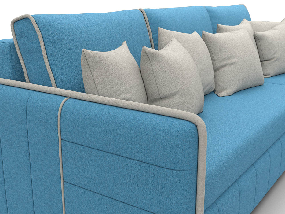 Диван угловой Лига-078 угол универсальный (амур 10 голубой;амур 02 бежевый)