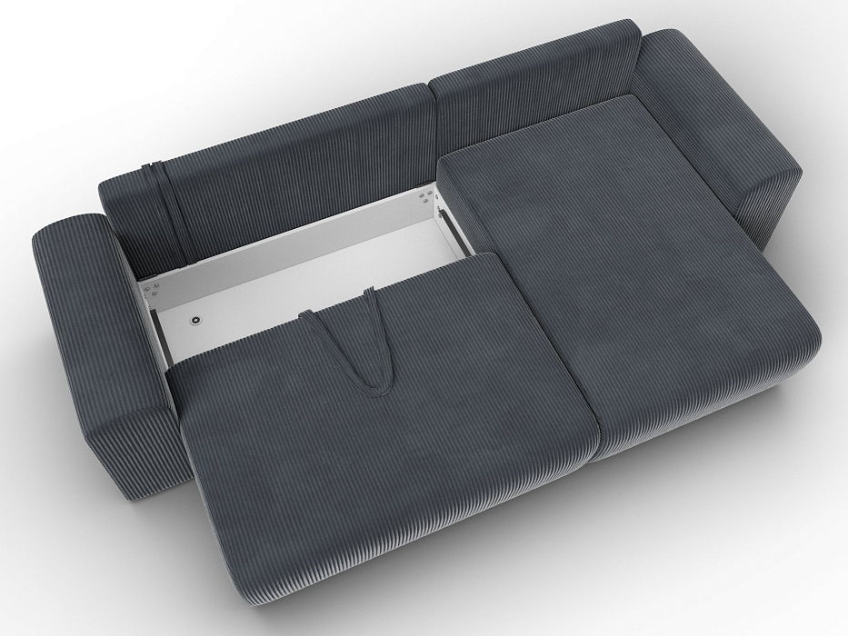 Диван угловой Лига-099 угол универсальный (vertical серый)