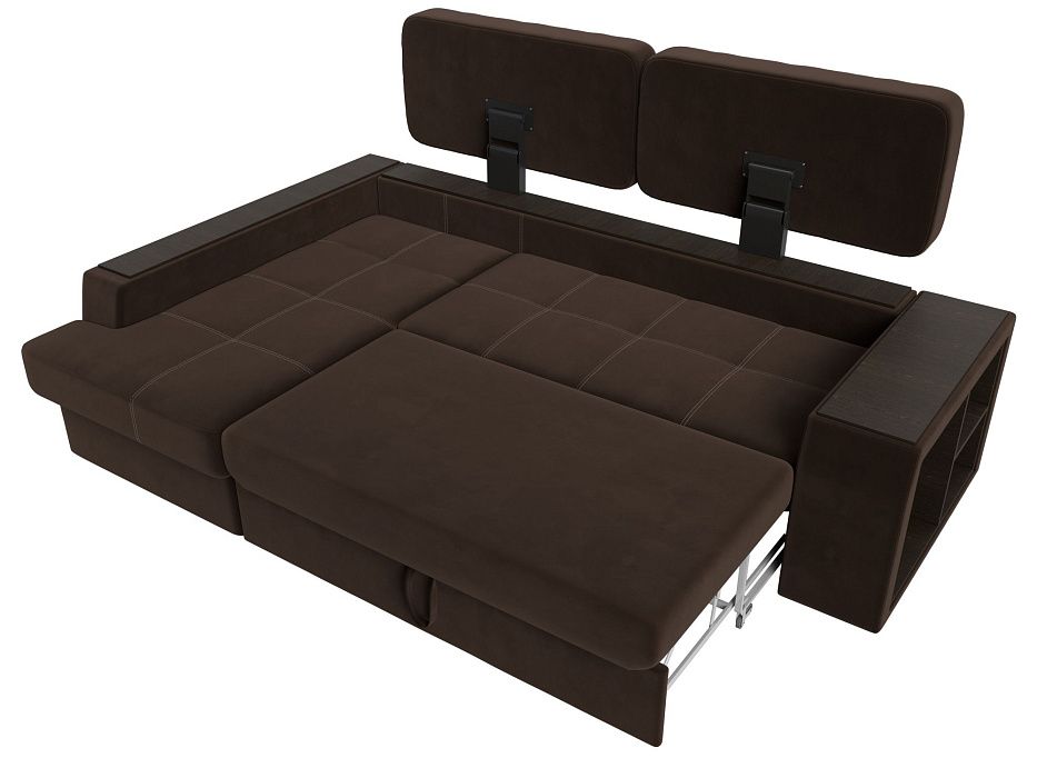 Диван угловой Брюссель левый угол (коричневый;бежевый)