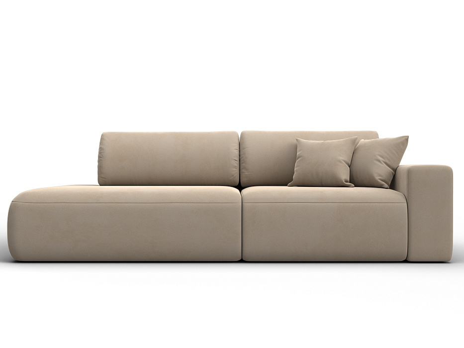 Диван прямой Лига-036 НПБ Модерн подлокотник справа (seven 729 бежевый)