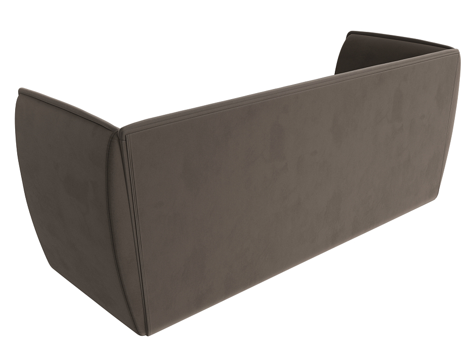 Диван кухонный прямой Бергамо 3-х местный (seven 727 коричневый)