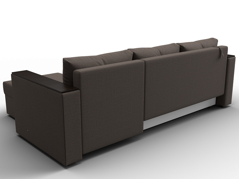 Диван угловой Атланта без стола универсальный угол (амур 05 коричневый)