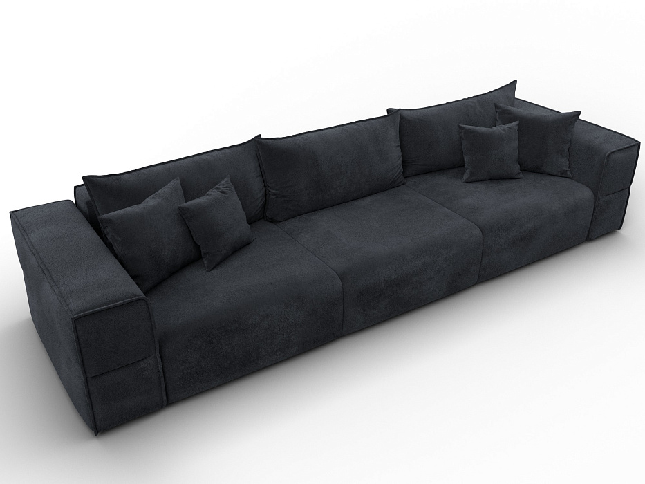 Диван прямой Лига-058 НПБ Лонг (tower 11 темно-серый)