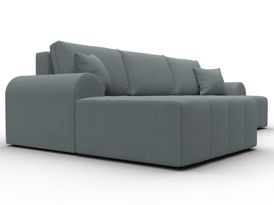 Диван угловой Лига-080 угол левый (амур 07 серый)