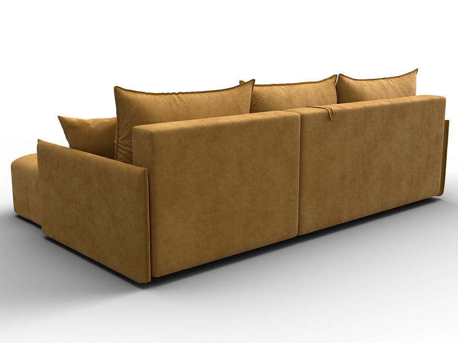 Диван угловой Лига-054 НПБ угол универсальный (brut 10 желтый)